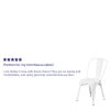 thumbnail image 6 of BizChair Commercial Grade 4 Pack White Metal Indoor-Outdoor Stackable Chair, 6 of 15