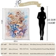 thumbnail image 3 of Watercolor Mushroom Blanket - Soft, Cozy, Lightweight Flannel Throw Blankets for Couch, Bed, Travel, Fluffy Decor Perfect for Outdoor Use and Home Decor, for Adults Women Boys Girls 80×60 in, 3 of 10