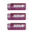 thumbnail image 1 of ¡Hurra! Paquete de 3 bálsamos labiales con color de frambuesa: (tinte de bayas puras) vegano orgánico sin crueldad y sin gluten. Ingredientes naturales sin OGM. Sin karité, soja ni palma. Hecho en, 1 of 3