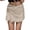 Beige, variant on Women's Leopard Print A Line Mini Skirt With Built In Safety Panty Suitable For Running Tennis Golf & Exercise Green XXL