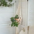 thumbnail image 2 of CheersUS Macrame Hangers Natural Cotton Hand-Woven Boho Indoor Outdoor Plant Hanger with Tassels, 2 of 7