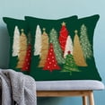 thumbnail image 2 of Christmas Pillow Covers 18x18 Inch Set of 2 Colorful Christmas Tree Throw Pillows Case, Stars Holiday Outdoor Decorative Farmhouse Winter Green Decor Cushion Covers for Home Sofa Bed Couch, 2 of 6