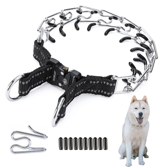 Collar con púas JIPIMON para perros, ajustable, sin estrangu