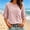 Pink, variant on Women's Casual 3/4 Tiered Bell Sleeve Crewneck Loose Tops Soft Lightweight Blouses Shirt Women Summer Boho Elegant Solid Color Shirts Dressy Business Office Work Beach Vacation Outfits, Pink L