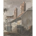 thumbnail image 3 of James Miller 15x18 Black Modern Framed Museum Art Print Titled - View of a Building with Chimneys, 3 of 5