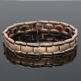 thumbnail image 4 of Men's Quad-Element Rose Gold Colored Titanium Magnetic Bracelet - 12,800 Gauss B430QM, 4 of 4