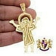 thumbnail image 3 of Real Genuine Diamond 20 + Grams 10K Gold Over Baby Jesus Christ Holy Infant of Santo Nino De Atocha Divine Divino Charm Pendent 2.5'', 3 of 4
