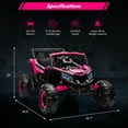 thumbnail image 3 of 24V 2-Seater Kids Electric UTV Ride-On Car – 200W Dual Motors, Metal Frame, Off-Road Suspension, Remote Control, USB, Music, LED Lights, Ages 3-8, 3 of 14