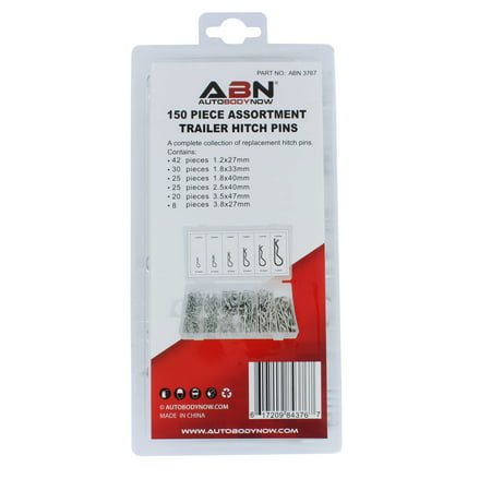 ABN Trailer Cotter Hitch Pin 150-Piece Assortment 1.2mm – 27mm for Small