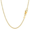 thumbnail image 1 of 14k Yellow Solid Gold Mirror Box Chain Necklace, 1.2mm, 24", 1 of 1