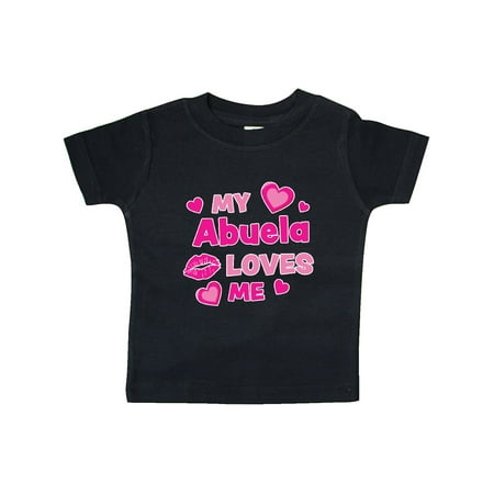 

Inktastic Valentine s Day My Abuela Loves Me Hearts and Lips Gift Baby Boy or Baby Girl T-Shirt