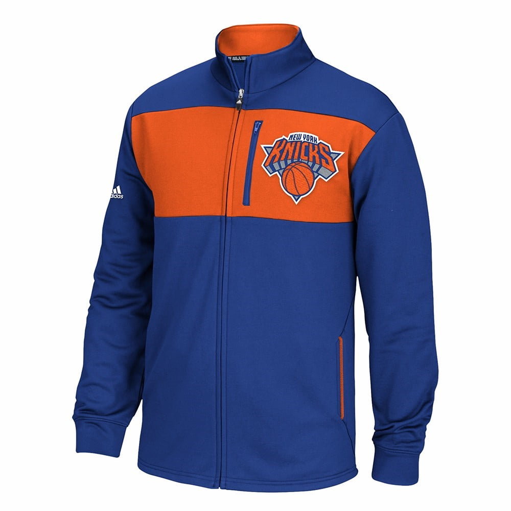 New York Knicks NBA Adidas Blue Tip-Off Full Zip Team Logo Track Jacket For Men (S) by Adidas