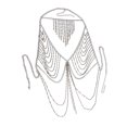 thumbnail image 4 of Arnés de cadena de cuerpo Sunnimix con borla Sujetador de múltiples capas, 4 of 8
