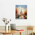 thumbnail image 2 of Nawypu Paris Eiffel Tower Wall Art Paris Pictures Wall Decor Paris Eiffel Tower Canvas Painting Print Artwork Modern Home Decorations Framed for Living room Bedroom Office, 2 of 4
