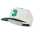 thumbnail image 2 of Athletic Number 3 Embroidered Classic Two Tone Cap - Natural Black OSFM, 2 of 5