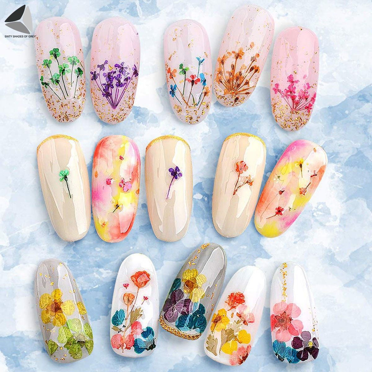 Dried Flowers Nail Art Decoration - 3 Types