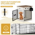 thumbnail image 6 of 24.6" Wooden Dog Crate Furniture with charging station,small dogs,White Brown, 6 of 9