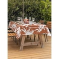 thumbnail image 3 of Outdoor Tablecloth with Umbrella Hole for Patio/Picnic/Party/Camping, Orange Palm Tree Summer Waterproof Table Cloth Rectangle Table Cover Washable, Beach Tropical Botanical Coastal (52"x 70"), 3 of 9