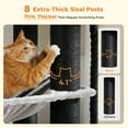 thumbnail image 6 of PEQULTI 67" Maine Coon Cat Tree Large Cat Tower for Indoor Cats with 8 Thick Scratching Post Black, 6 of 7