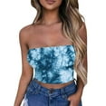 thumbnail image 2 of Nmnitkp Tube Tops for Women Casual Printing Strapless Top Bandeau Crop Top Premium Healthy Fabric Summer Streetwear & Show off your Figure Tube Top（Plus Size）, 2 of 4