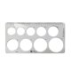 thumbnail image 1 of Injueey Regla transparente para estudiantes, reglas para pintar, herramienta de medición multifuncional, suministro de plantilla, oficina Kits de experimentos de química gran círculo, 1 of 6