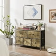 thumbnail image 4 of VECELO Fabric Dresser with 5-Drawer for Bedroom Chest of Drawers Storage Dresser, Furniture Dresser Industrial Modern Dresser for Hallway Entryway, Gray, 4 of 10