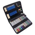 thumbnail image 1 of 51-Piece Premium Art Drawing Kit: 12 Sketching Pencils (2H-8B), 12 Metallic Colored Pencils, 12 Watercolor Pencils, 3 Charcoal Pencils, 6 Compressed Color Sticks, Plus Pencil Extender, Water Brush,, 1 of 7