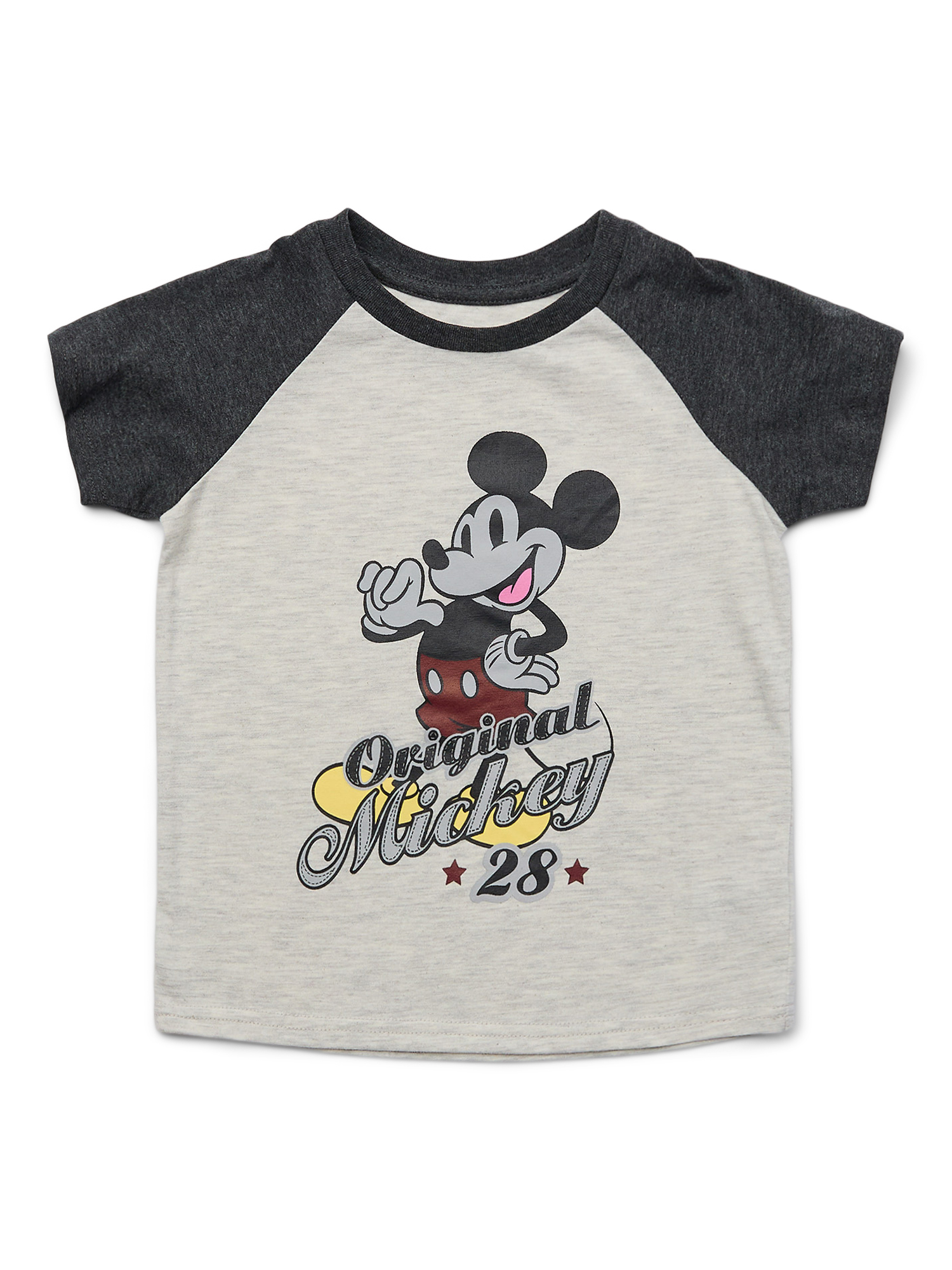 Disney Mickey Mouse Toddler Boys Graphic Print Raglan Tees, 4-Pack, Sizes 2T-5T