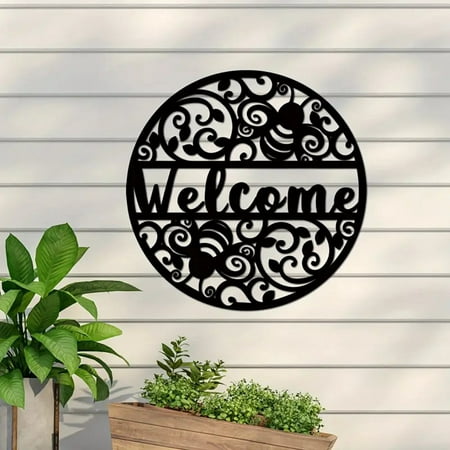 

Modern Black Metal Pendant Art Home Decoration Living Room Fashion Welcome Home Unique Personality Concept Pendant