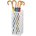 thumbnail image 6 of Wekvgz Metal Umbrella Holder 6.5*6.5*16.5in Hollowed Square Umbrella Stand Rack Decorative Freestanding Umbrella Holder Bin Umbrella Storage Rack for Home Entryway Office (White), 6 of 12