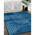thumbnail image 2 of Ahgly Company Indoor Round Abstract Blue Abstract Area Rugs, 5' Round, 2 of 6