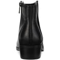 thumbnail image 3 of Sun + Stone Women's Black Leather Jolene Ankle Booties, 3 of 5