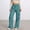 Mint Green, variant on Cargo Pants for Women High Waisted Straight Wide Leg Pants Elastic Waistband Drawstring Women Pants Casual Baggy Workout Pants for Women