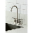 thumbnail image 2 of Kingston Brass KB5498KNL Convergent Double-Handle 4" Centerset Bar Faucet with Knurled Handle, Brushed Nickel, 2 of 6