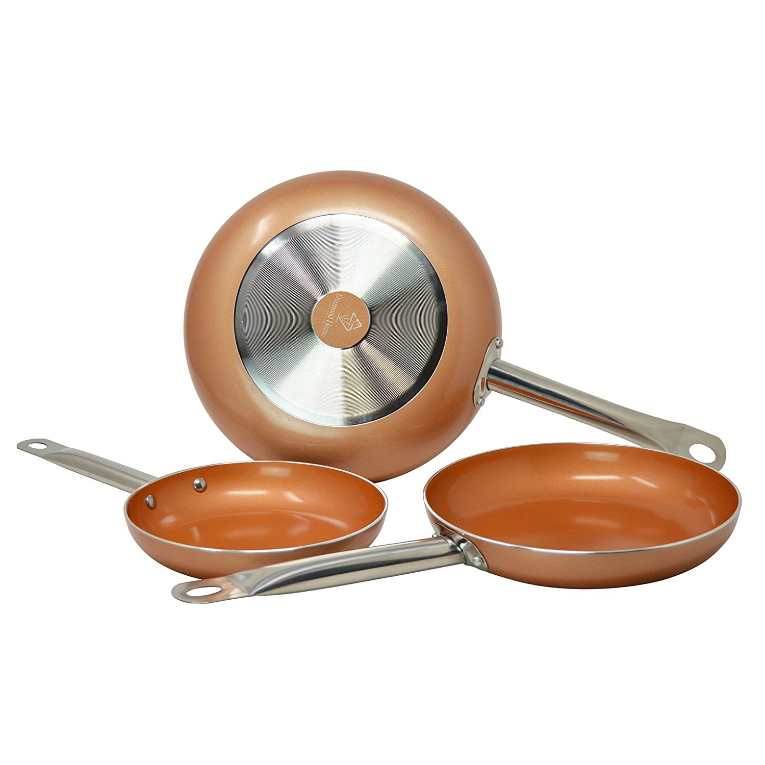 die cast aluminum non stick parini cookware five section divided frying pan  with copper ceramic coating