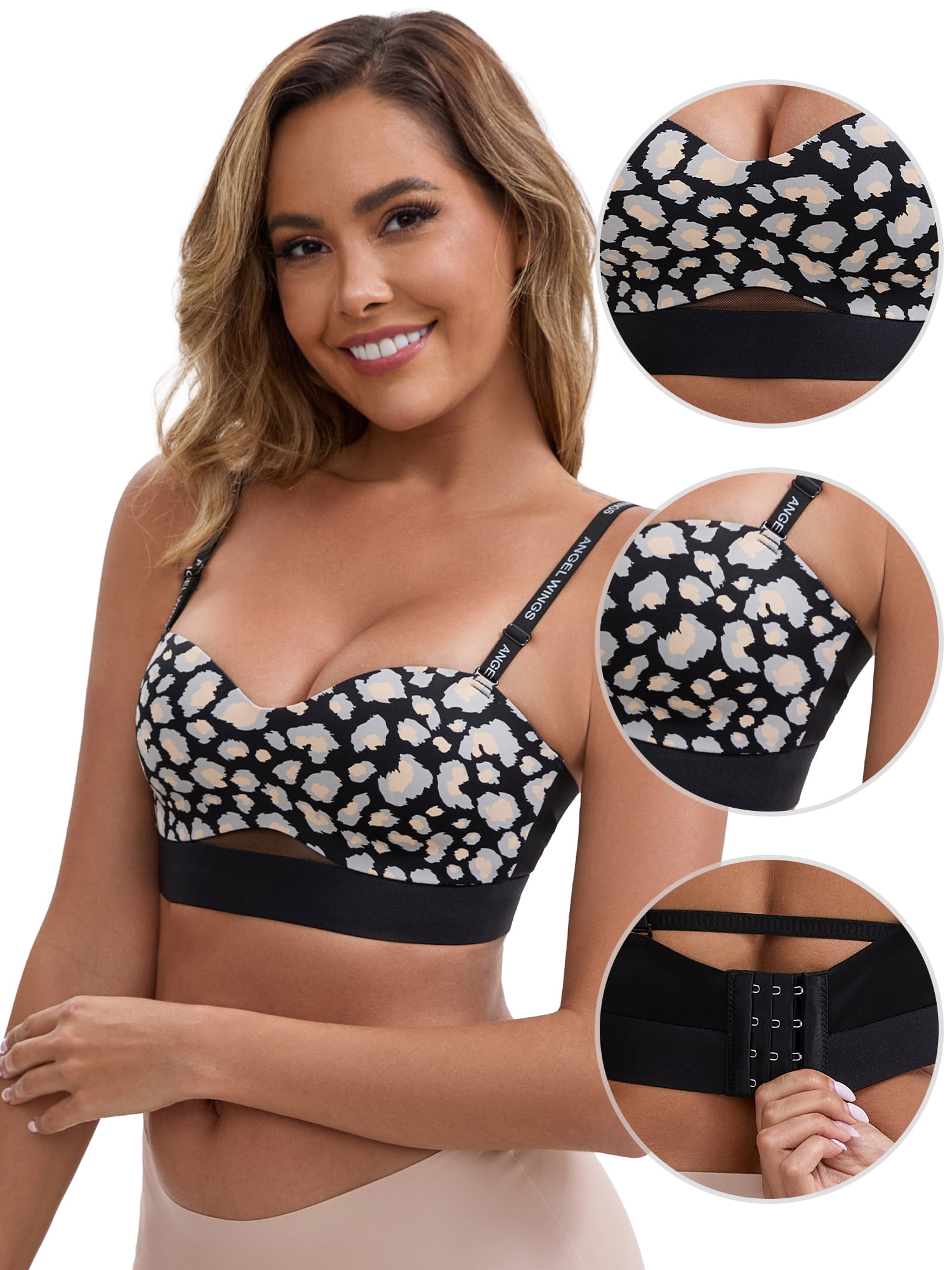 DARING DIVA Strapless Non Slip Wirefree Sweetheart Neck Push-Up Bra 36B Beige