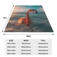 thumbnail image 3 of Rateoe Swimming Goggled Flamingo Print Fuzzy Fleece Throw Blanket Extra Large,Super Soft,Fluffy and Warm Blankets for Couch,Bed,All Season Use (60"x50"), 3 of 8