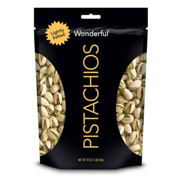 Wonderful Pistachios, In-Shell Roasted & Lightly Salted Nuts, 16 Ounce Bag