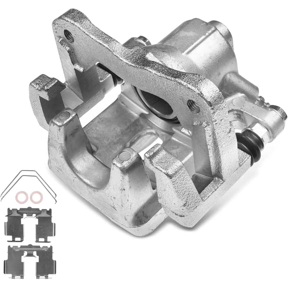 A-Premium Disc Brake Caliper Assembly with Bracket Compatible with Select Pontiac and Toyota Models - Vibe 2009-2010, Matrix 2009-2013, L4 2.4L - Rear Right Passenger Side