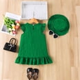 thumbnail image 4 of LOVZFMLL Robe à Manches Courtes Extensible pour Fille Robe de Récital d'École Sans Manches Col Rond, 4 of 9
