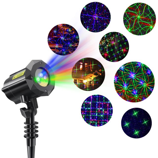 Proyector láser navideño de luces Poeland 8 patrones