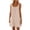 Z-Beige368, variant on JIAYUE Women's Dress Solid Color Sleeveless O-Neck Above Knee Beach Style Loose Spaghetti Strap Stylish Female Dresses