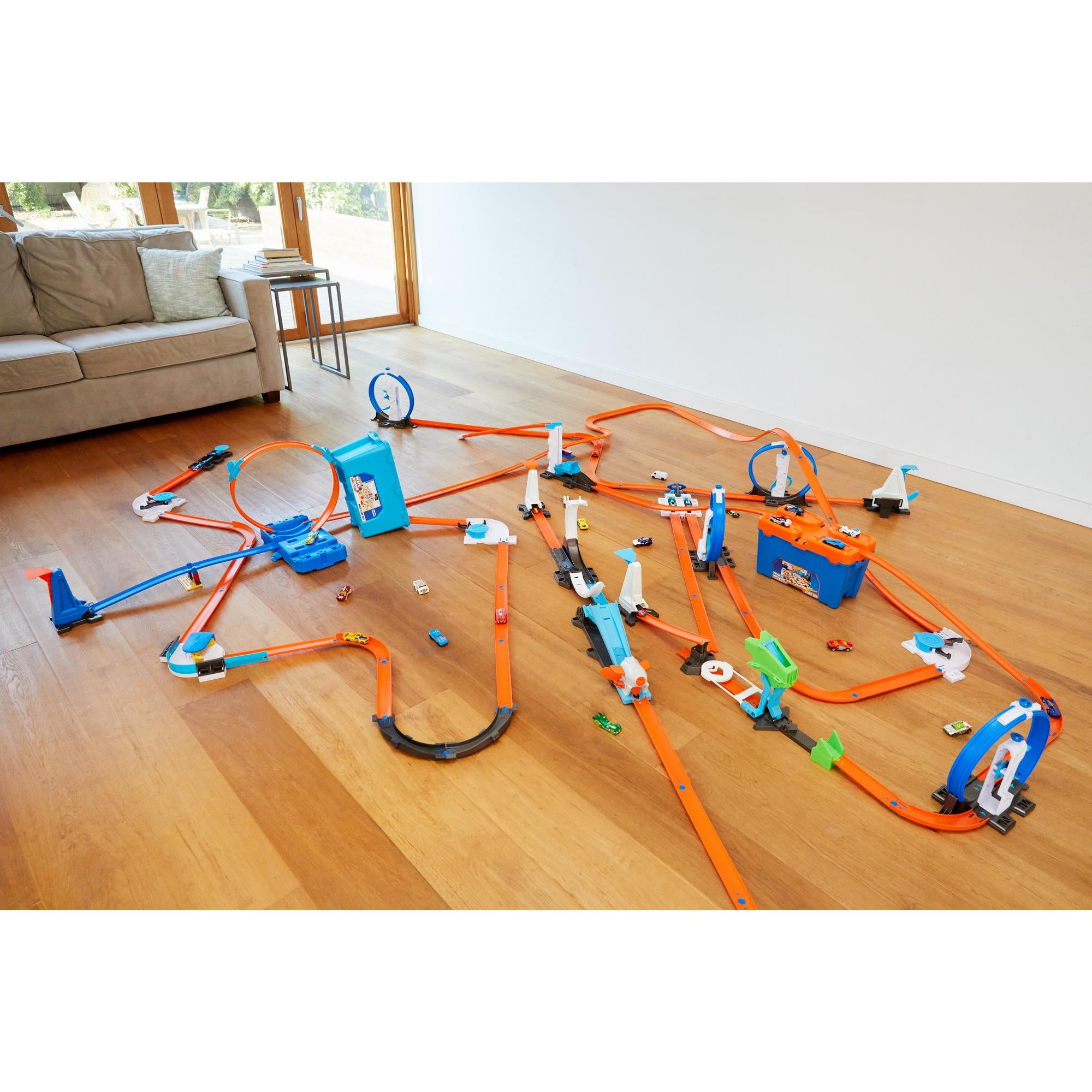 hot wheels track builder rocket launch challenge playset