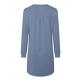thumbnail image 5 of yocbz Birthday Dresses for Women Long Sleeve Dress for Women Crew Neck Tunic Dress with Pockets Blue,Size for S, 5 of 5