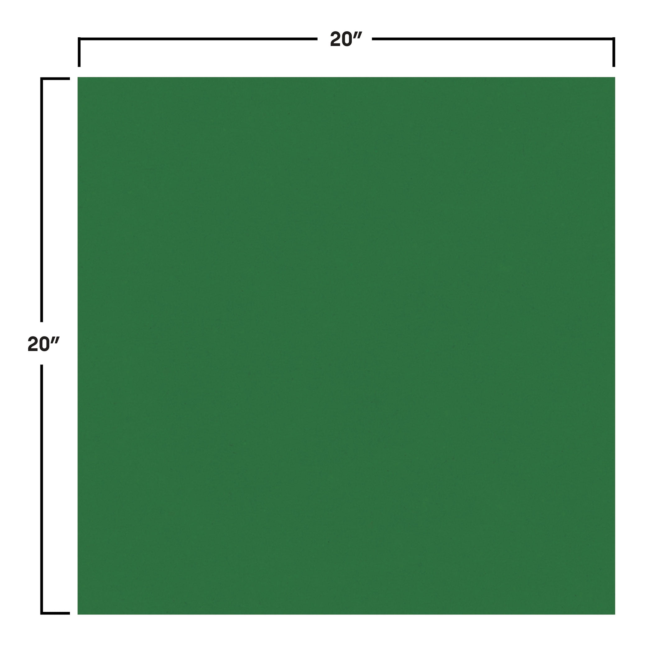 Green Tissue Paper Sheets, 20" x 20", Pack of 96 Sheets
