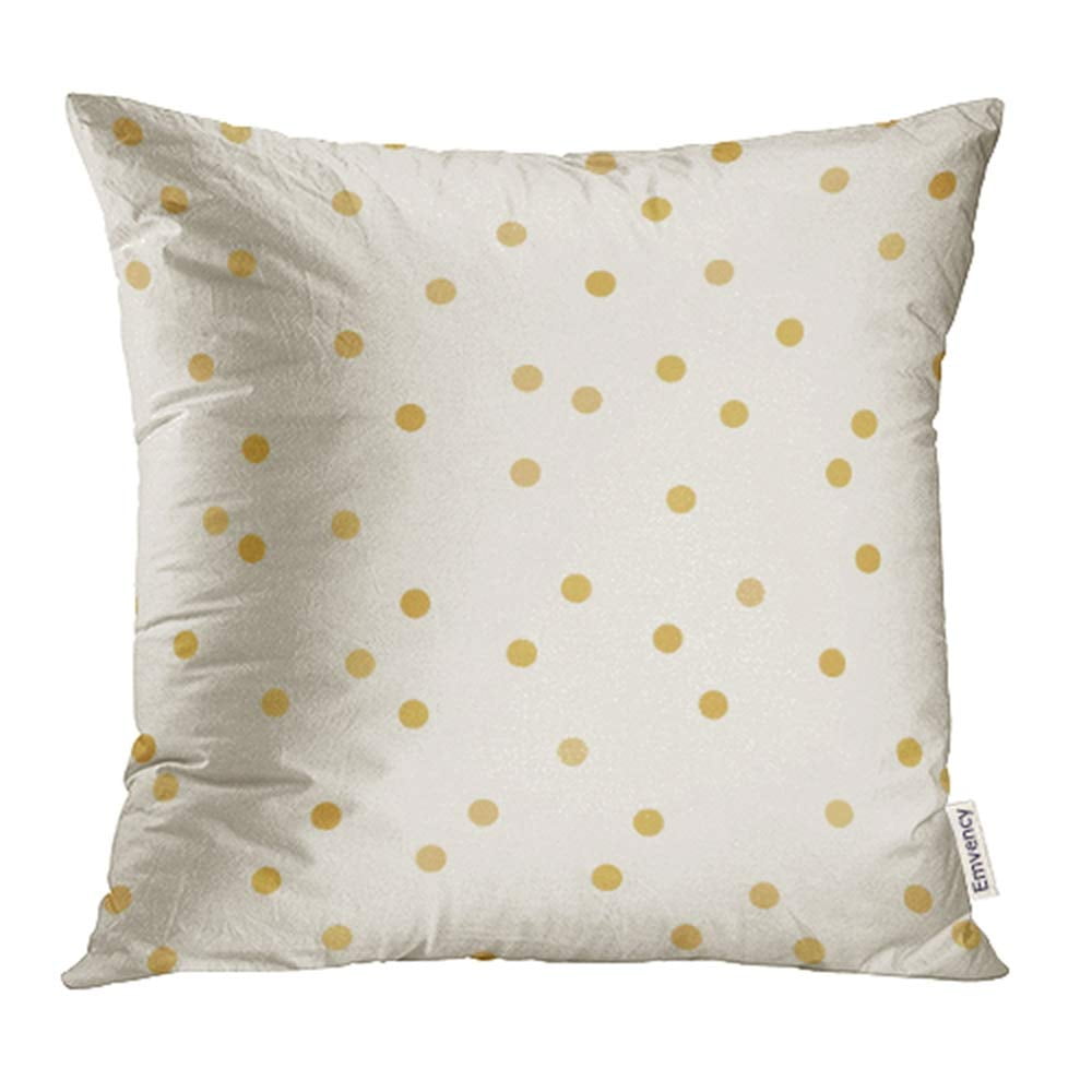 gold polka dot pillowcase