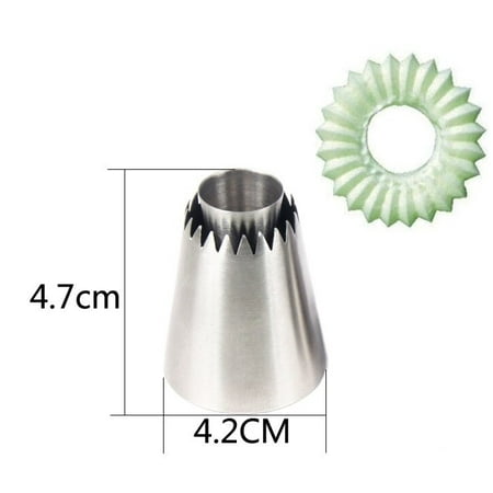 

2 Size DIY Nozzle Stainless Steel Dessert Cake Decorating Tips Kitchen Accessories Cookie Bis Icing Pipe Cream Pastry Bag