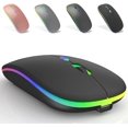 thumbnail image 1 of Wireless Computer Mouse with USB Receiver Rechargeable Silent 2.4G Portable Optical Wireless Computer Mice(Matte Black), 1 of 4