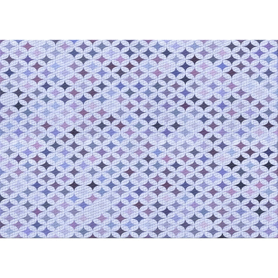 Ahgly Company Indoor Rectangle Patterned Heavenly Blue Area Rugs, 5' x 8'