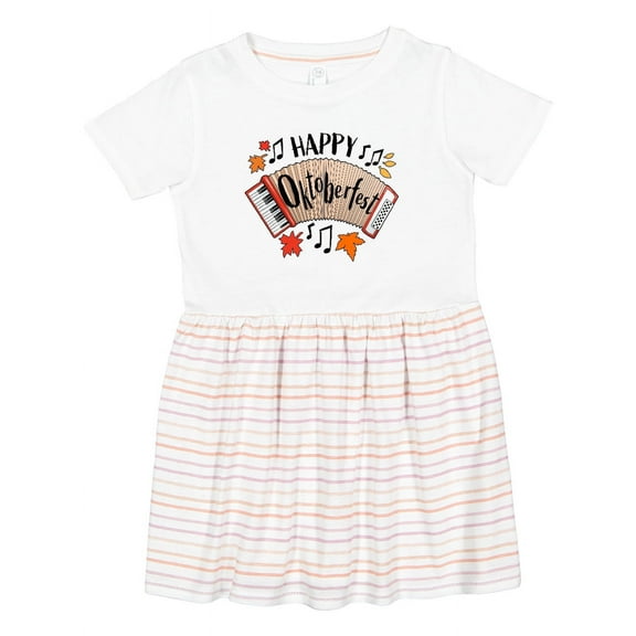 Inktastic Happy Oktoberfest- Accordian Girls Toddler Dress